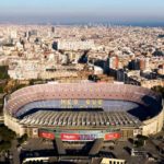 Barcelona, Spain – 26 January, 2022 : Aerial View Of Camp Nou Fc Barcelona Football Stadium And The