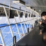 Barcelona, Spain – 12 January 2018 : Visitors And Guests Of The City Are Tourists On Stadium Stands