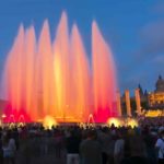 Magic Fountain Show In Barcelona Montjuic Hill, Spain – June 2019